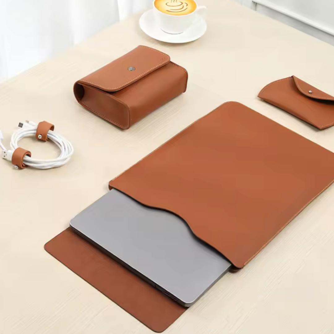 4-in-1 laptop leatherette set