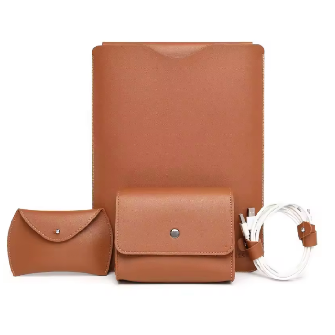 4-in-1 laptop leatherette set