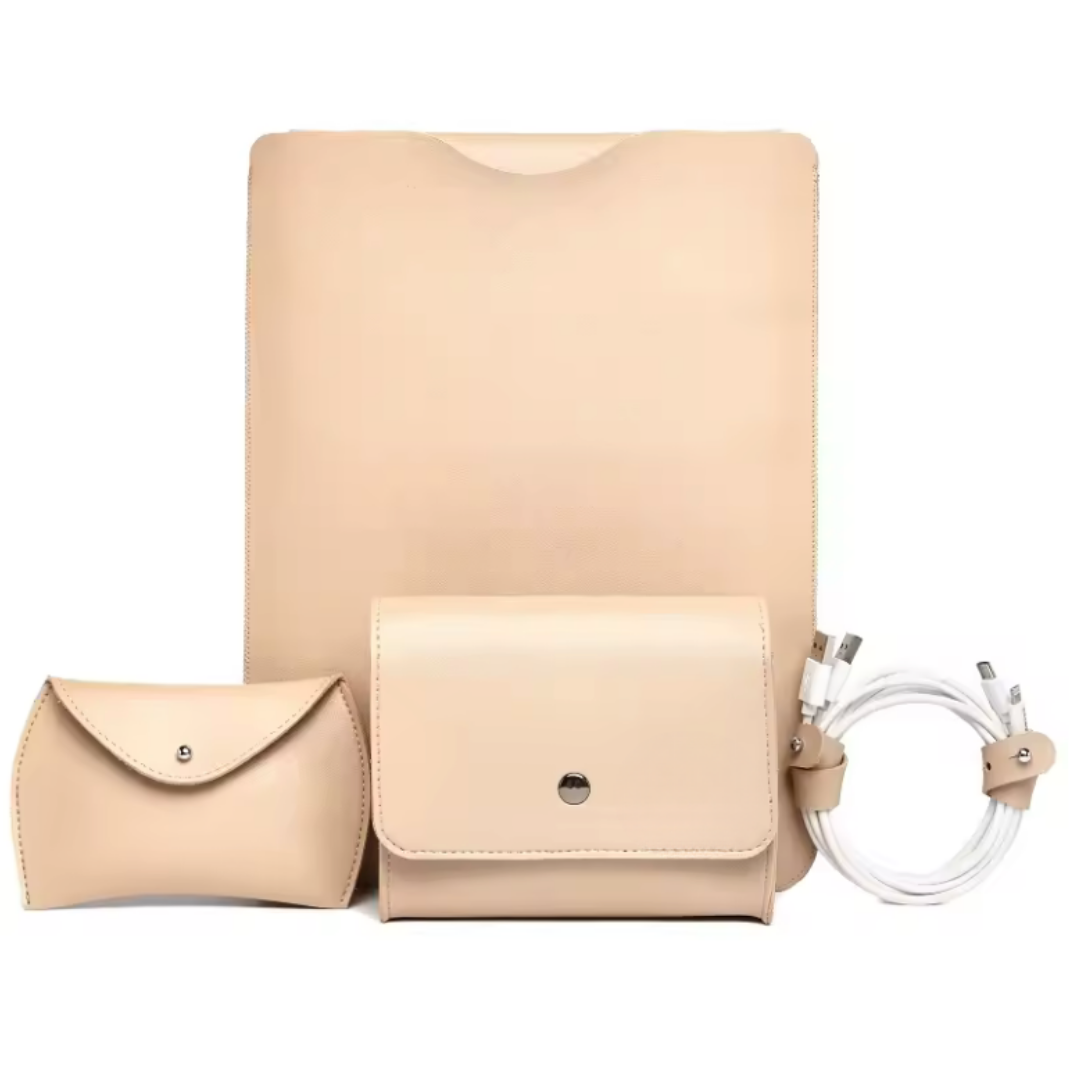 4-in-1 laptop leatherette set