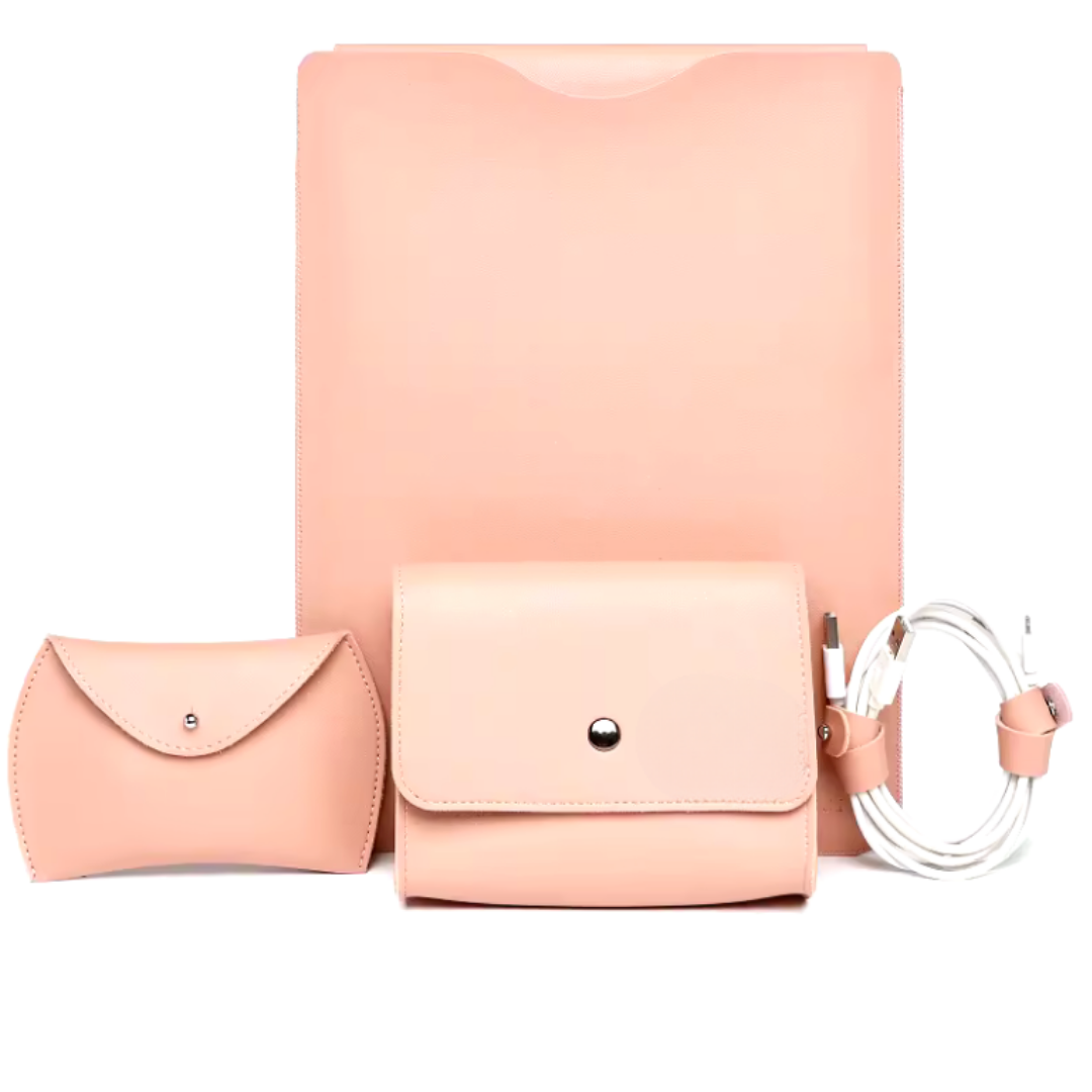 4-in-1 laptop leatherette set